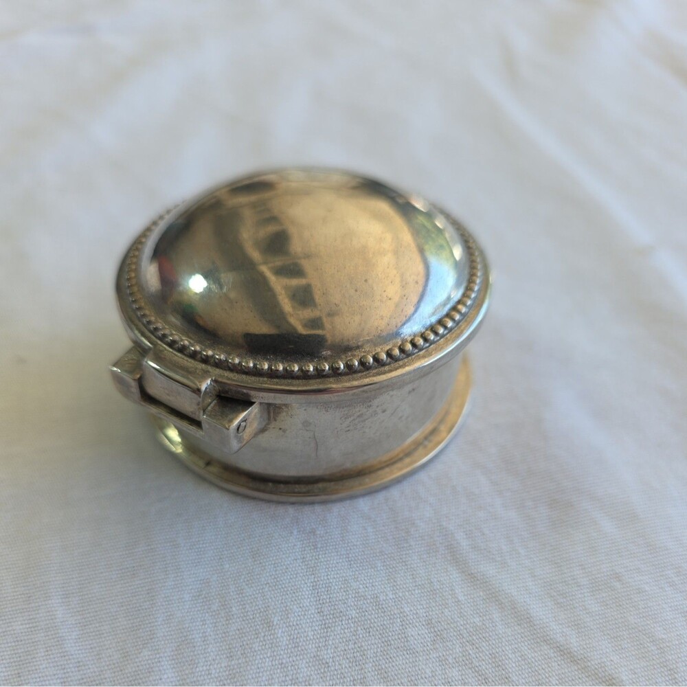 Ring Box Old Trinket 2" Diameter Round UNMARKED~ Victorian Look